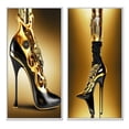 thumbnail image 2 of Designart "Mechanic-Inspired Golden High Heel IV" Fashion Framed Wall Art Set Of 2 - Gold Fashion Framed Wall Art Set Of 2, 2 of 7