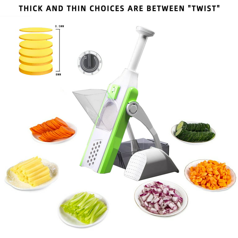 MASTERTOP Adjustable Mandoline Food Slicer Vegetable Slicer Fruit Cutter  Stainless Steel Kitchen Julienne Slicer For Kitchen Waffle Fry Cut Potato  Chip Vegetable Onion Cheese French Fry - Yahoo Shopping