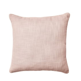 Better Homes & Gardens Outdoor Toss Pillow, Solid Woven, 21" x 21", Peach, Single Pillow