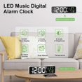thumbnail image 2 of Reloj despertador digital YONGSHENG espejo LED pantalla grande con temperatura y 2 alarmas, 2 of 5