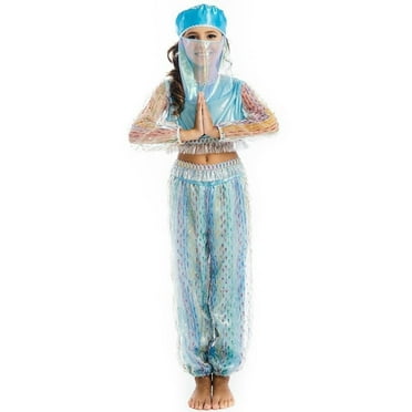 Jasmine Princess Costume Hat Veil Top Pants Size S 4 6 by 5 OReet Girls Outfit
