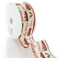 thumbnail image 4 of Ribbon Traditions Holiday Red Truck Natural Wired Ribbon 2 1/2" by 25 Yards, 4 of 5