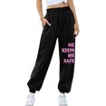 thumbnail image 4 of Tejiojio Clearance Women Solid Print Sweatpants High Waist Workout Wide Leg Pants Pocket Trousers Sporty Athletic Fit Jogger Pants, 4 of 7