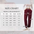 thumbnail image 2 of TEMOFON Sweatpants Casual Joggers Comfort Fall Sweatpants for Women Loose Fit Elastic Cuffs Winered Jogger Pant XXL, 2 of 8
