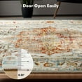 thumbnail image 6 of Ofoor 9x12 Modern Abstract Area Rug - Washable, Stain Resistant, Thin, Non-Slip, Perfect for Living Room, Bedroom, Kitchen, Blue, 6 of 8