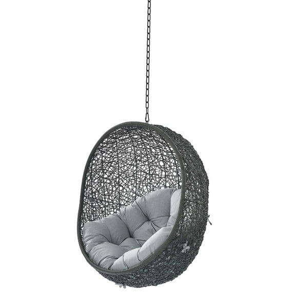 Swing Lounge Chair, Sunbrella, Grey Gray, Modern Contemporary Urban Design, Outdoor Patio Balcony Cafe Bistro Garden Furniture Hotel Hospitality