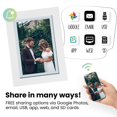 thumbnail image 3 of PhotoSpring 10in WiFi Digital Picture Frame Email Family Photos to The Frame or by App Web. Easy Touchscreen Setup 1280x800 Display Plays Videos White, 3 of 5