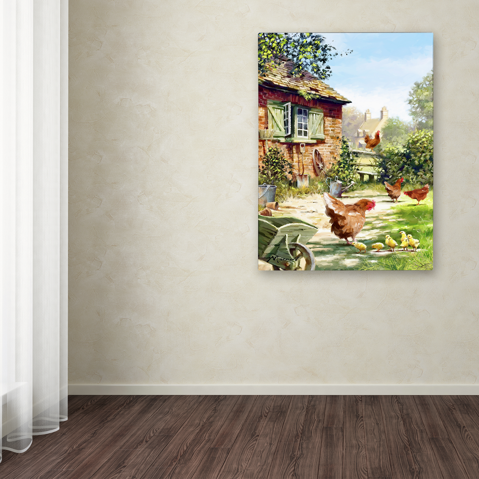 The Macneil Studio 'Chicken And Hens' Canvas Art