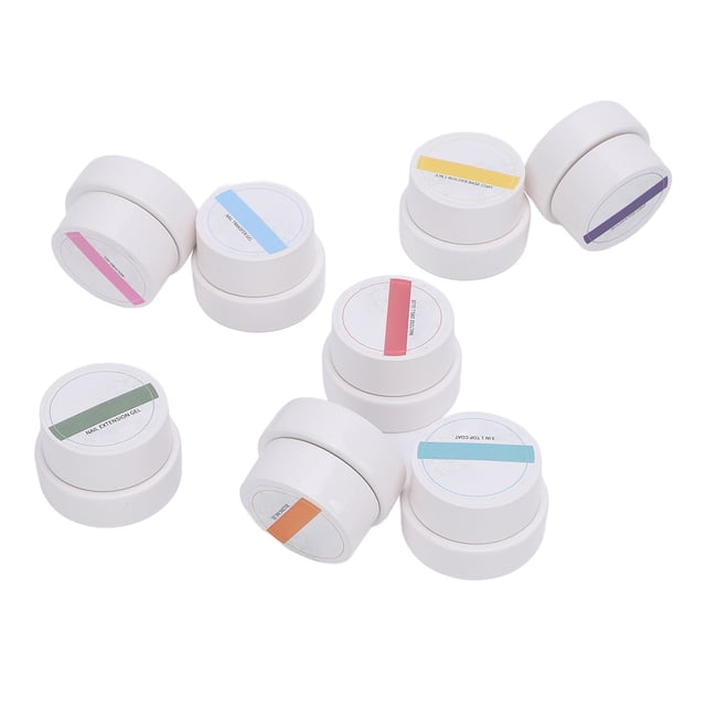 Top Coat Transfer Gel Set, 8pcs 5g Nail Polish Set for Salon