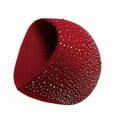 thumbnail image 3 of VONKY Warm Half Side Rhinestones Knitted Caps Acrylic Pinstripe Hats Slouch Beanie Outdoor Fall Winter, 3 of 5