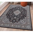thumbnail image 5 of Linon Emerald Black & Cream 5x7 Area Rug, 5 of 8