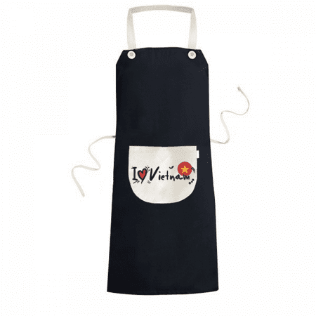 

I Love Vietnam Word Flag Love Heart Illustration Apron Bib Sarong Cooking Baking Kitchen Pocket Pinafore