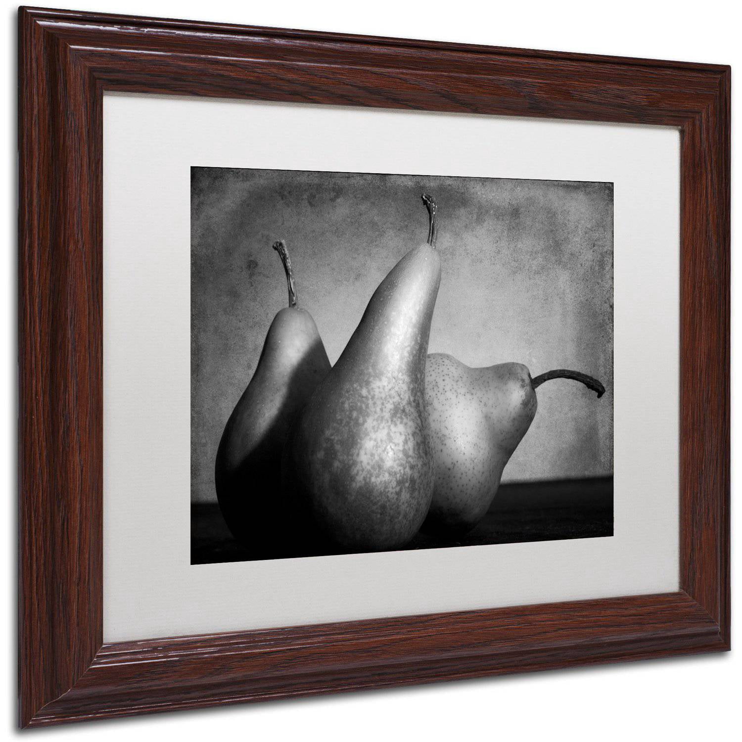 Trademark Fine Art "Cayendo" Canvas Art by Moises Levy White Matte, Wood Frame