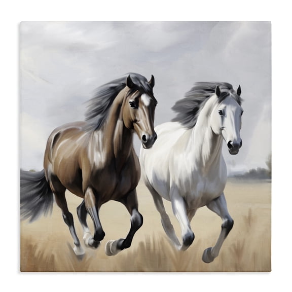 Stupell Industries Wild Run Twin Horses Canvas Wall Art, design by Kim Allen