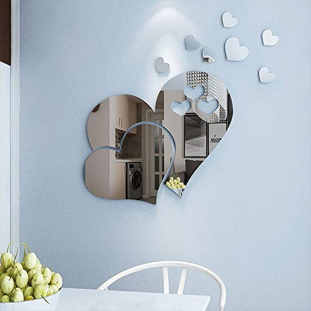 6X 3D Wave Mirror DIY Removable Wall Stickers Home Art Decoration Decal Mural 