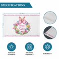 thumbnail image 6 of Happy Easter Placemats Set of 4, Rabbits Bows Spring Tulips Eggs Pastoral Placemats for Dining Table, Place Mats for Kitchen Tabletop, Waterproof Wipeable Dining Table Mats Set, 6 of 9