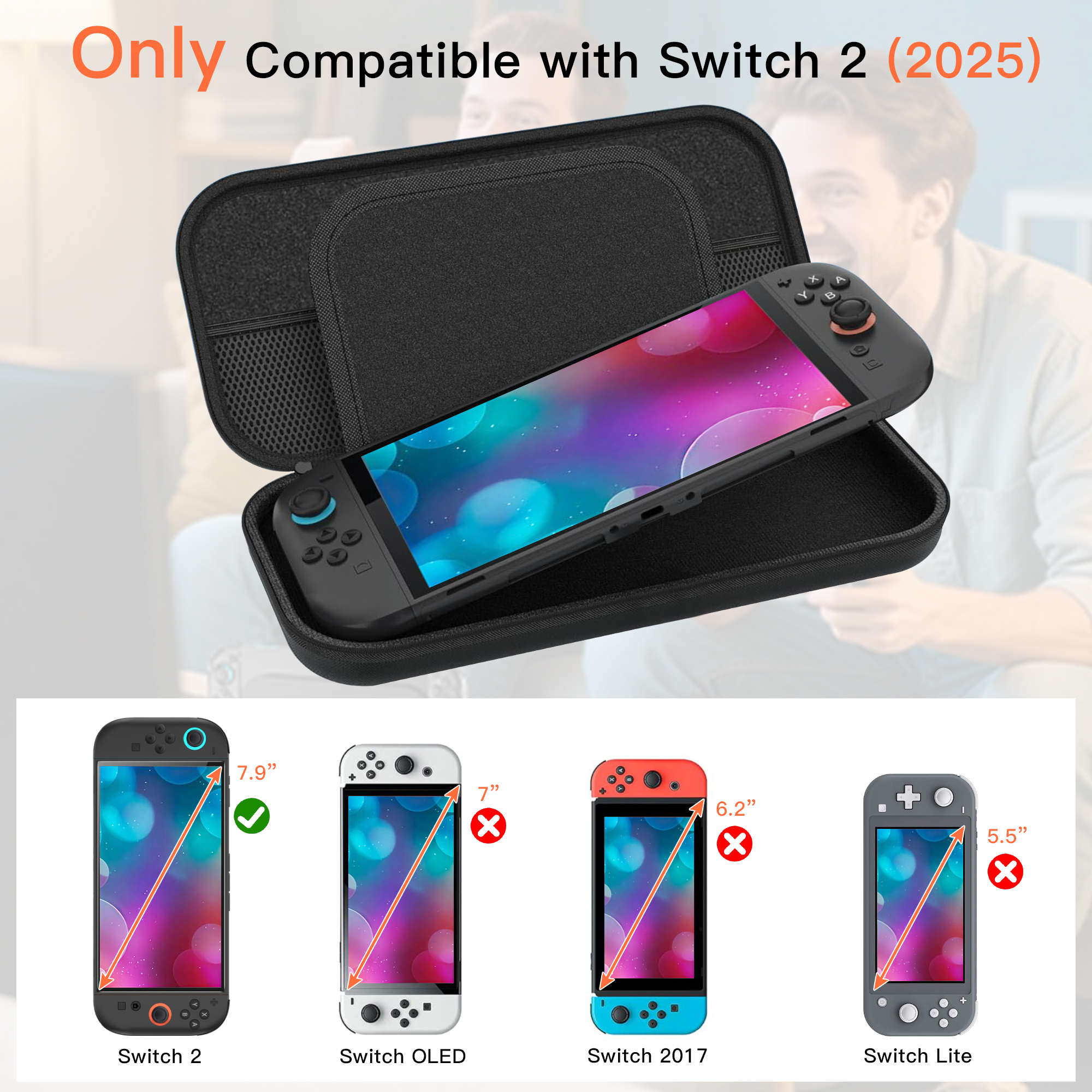 KIMHY Nintendo Switch 2 Carrying Case with Screen Protector photo 8