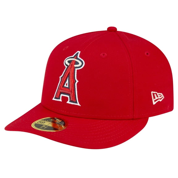 Men's New Era Red Los Angeles Angels Game Authentic Collection On-Field Low Profile 59FIFTY Fitted Hat