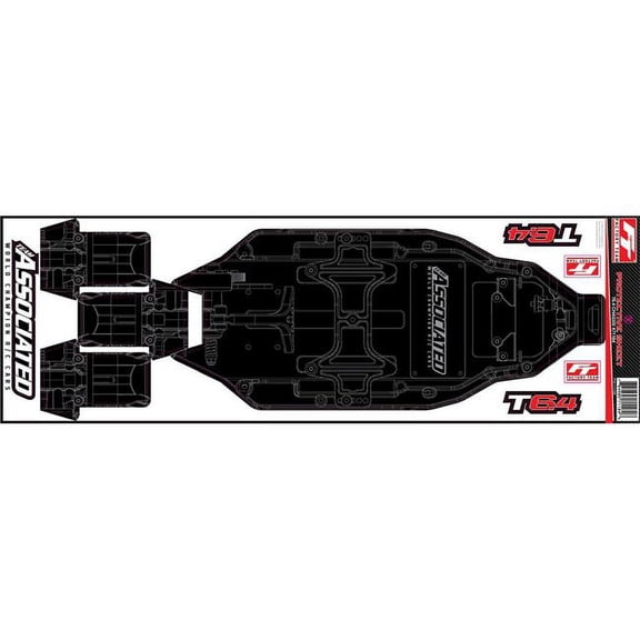 Team Associated ASC71184 RC10T6.4 Factory Team Chassis Printed Protective Sheet
