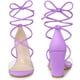 thumbnail image 2 of Sandalias de tacón bloque Perphy con correa transparente y cordones Lavanda 41, 2 of 4