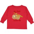thumbnail image 3 of Inktastic My Aunt Loves Me Sloth Boys or Girls Long Sleeve Toddler T-Shirt, 3 of 5