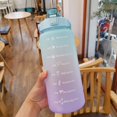 thumbnail image 5 of Mosey 2000ml Straw Bottle with Time Marker Gradient BPA Free Top Motivational Fitness Sports Water Bottle, 5 of 5