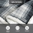 thumbnail image 4 of Eddie Bauer Vail Plaid Grey Ultra Soft Plush Fleece Blanket, Full/Queen, 4 of 6