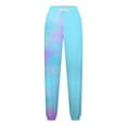 thumbnail image 5 of CLOISE Womens Jogger Sweatpants Baggy Joggers Comfort Pull on High Waisted Elastic Bottom Trousers Sky Blue Athletic Elastic Waist Drawstring Tie Dye Sweatpants with Pockets Trendy Winter Pants, 5 of 5