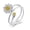 Gold, variant on Korean Style Flower Copper Ring for Women: Electroplated Lotus Design, Individually Packed, Ideal Souvenir Gift