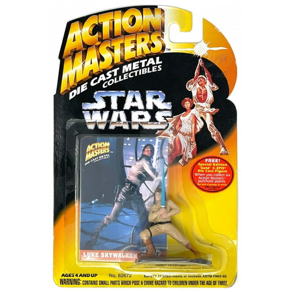 Star Wars Action Masters Luke Skywalker Die Cast Figure (NON-MINT PACKAGE)