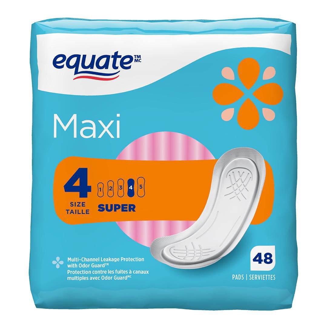 Serviettes Super Maxi d'Equate Paquet de 48 serviettes