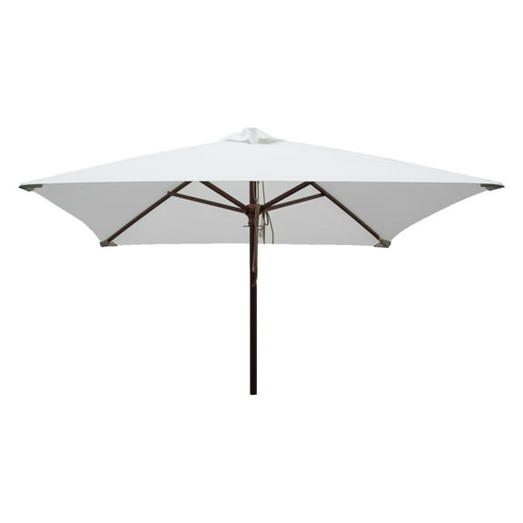 DestinationGear Classic Wood 6.5' Square Patio Umbrella, Natural