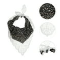 thumbnail image 3 of Unique Bargains 1 Pc Lace Ditsy Floral Headwrap for Women Black, 3 of 6