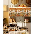 thumbnail image 3 of Valances for Windows, Retro Fall Orange Maple Leaf Pumpkin Linen Texture Rod Pocket Short Window Valance Curtains Holiday Window Treatment for Kitchen Living Room Bathroom, 60"x18", 3 of 6
