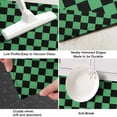 thumbnail image 3 of Green and Black Checkerboard Pattern Kitchen Rug Mat,Kitchen Runner Rugs Non Skid Washable,Decorative Kitchen Floor Mats for Kitchen,Sink,Laundry,17"X47", 3 of 5