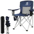 thumbnail image 5 of Oversized Camping Chair with Canopy Sun Shade Heavy Duty Folding Outdoor Chair with Cup Holder Padded Armrest & Carry Bag 330LBS Support for Beach Fishing Picnic Sports & Camping, 5 of 9