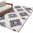 thumbnail image 2 of Purple Aztec Area Rug 3x5 FT, Non Slip Entryway Bedside Carpet, Southwest Boho Abstract Gray Geometric Washable Floor Carpet Indoor Mat Non-Shedding Throw Rug for Dorm Kitchen Home Office, 2 of 9