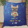 thumbnail image 3 of Autism Awareness French Bulldog Accept Understand Love Quilt Blanket Dog Lover Gifts Cozy Comforter Throw Blanket - 12003, 3 of 5