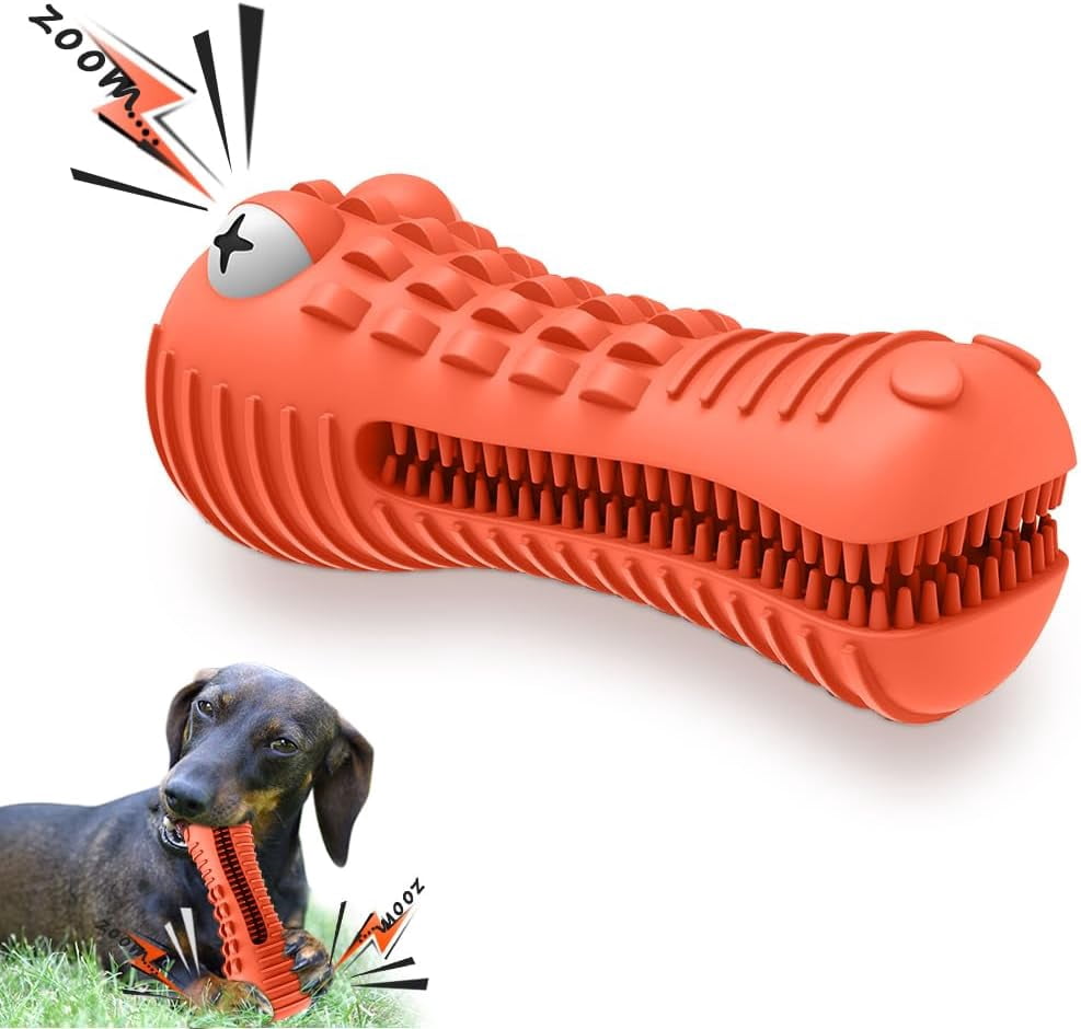 General Dog Toys for Aggressive Chewers Large Medium Breed, Indestructible Dog Chew Toys, Squeaky Interactive Tough Extremely Durable, Dogs Toothbrush Toys to Keep Them Busy