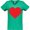 Kelly Green, variant on Inktastic Red Heart Women's V-Neck T-Shirt