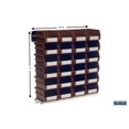 thumbnail image 2 of Triton Products® LocBin 26-Piece Wall Storage Unit with 5-3/8"L x 4-1/8"W x 3"H Interlocking Poly Bins, 24ct, Wall Mount Rails 8-3/4"L with Hardware, 2pk, 2 of 7