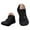 Black, variant on Women's Mens Waterproof Winter Warm Barefoot Shoes Comfortable Non Slip Hiking Shoes Fleece Lined Slip On Sneakers Green Size 9