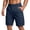8# Navy, variant on Cargo Shorts for Men Button Elastic Waisted Keen Length Shorts Summer Workout Hiking Casual Short Pants Gray 4XL