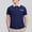 Navy, variant on Men's Polo Shirts With Collar Big And Tall Under $10 Solid-Color Casual Button Pocket Short Sleeve Turndown Collar Blouse Shirt