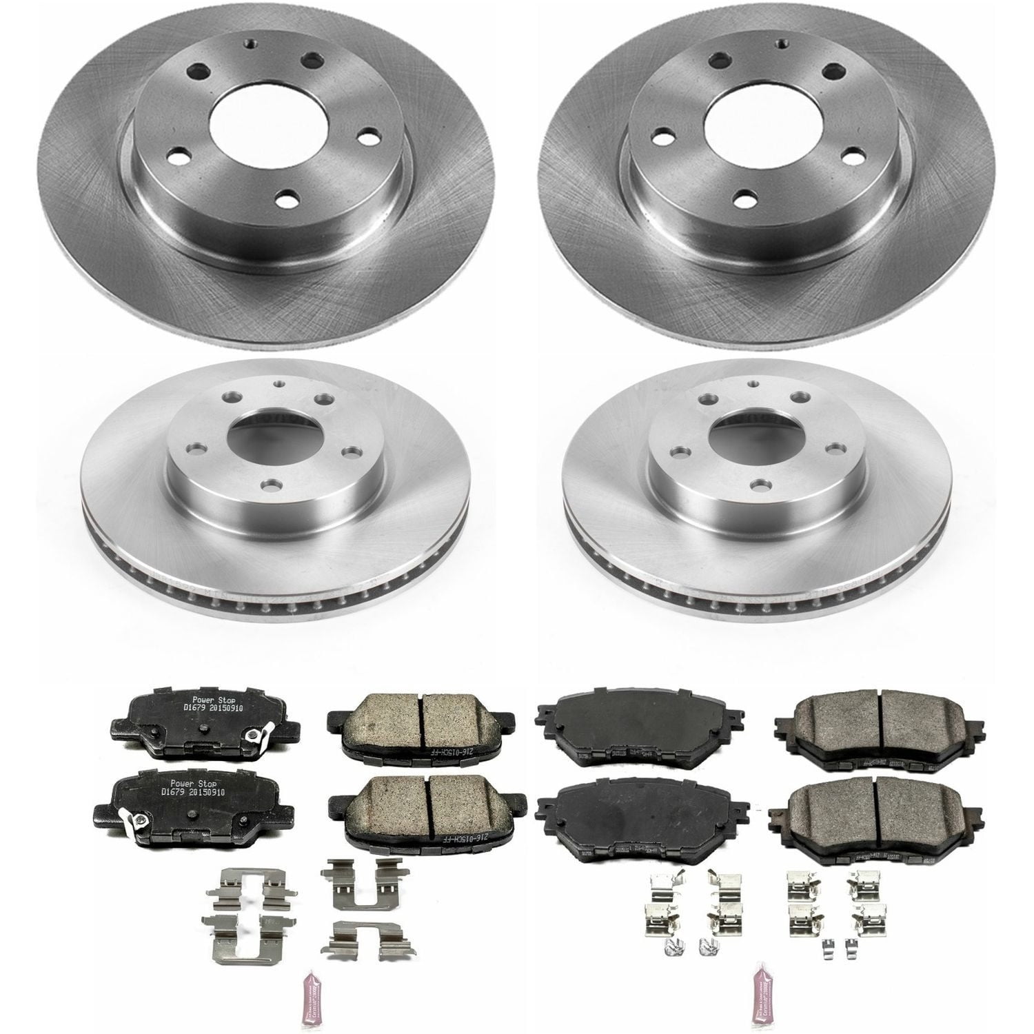PowerStop Front and Rear Stock Replacement Brake Pad and Rotor Kit Fits: MAZDA Select Models KOE6973