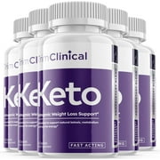 (5 Pack) Trim Clinical Keto - Supplement for Weight Loss - Energy & Focus Boosting Dietary Supplements for Weight Management & Metabolism - Advanced Fat Burn Raspberry Ketones Pills - 300 Capsules