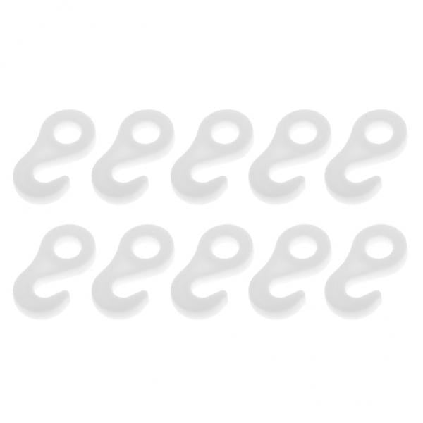 jinwen 2x 10x Plastic Shock Backpack Cord Karabiner Hook Elastic Cord Rope End Buckle