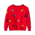 thumbnail image 1 of Offres de Chandails pour Tout-Petits Chandail pour Tout-Petits Jeunes Ados Garçons Filles Manches Longues Tricot Imprimé Chandail Tricot Chandail pour Tout-Petits Rouge 110, 1 of 4