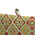 thumbnail image 6 of Jordan Manufacturing 44" x 21" Adonis Jewel Crimson Medallion Rectangular Outdoor Chair Cushion with Ties and Hanger Loop, 6 of 13