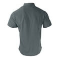 thumbnail image 6 of enyan Mens Polo Shirts Short Sleeve,Mens Muscle T Shirts Short Sleeve Slim Fit Tshirts Gym Workout Athletic Crewneck Shirt (Grey,M), 6 of 7